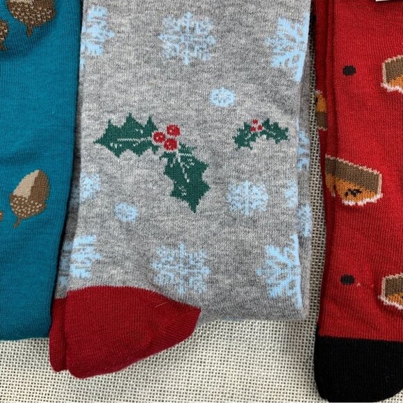Club Room Mens Holiday Crew Socks Three Pairs One Size - Picture 8 of 8